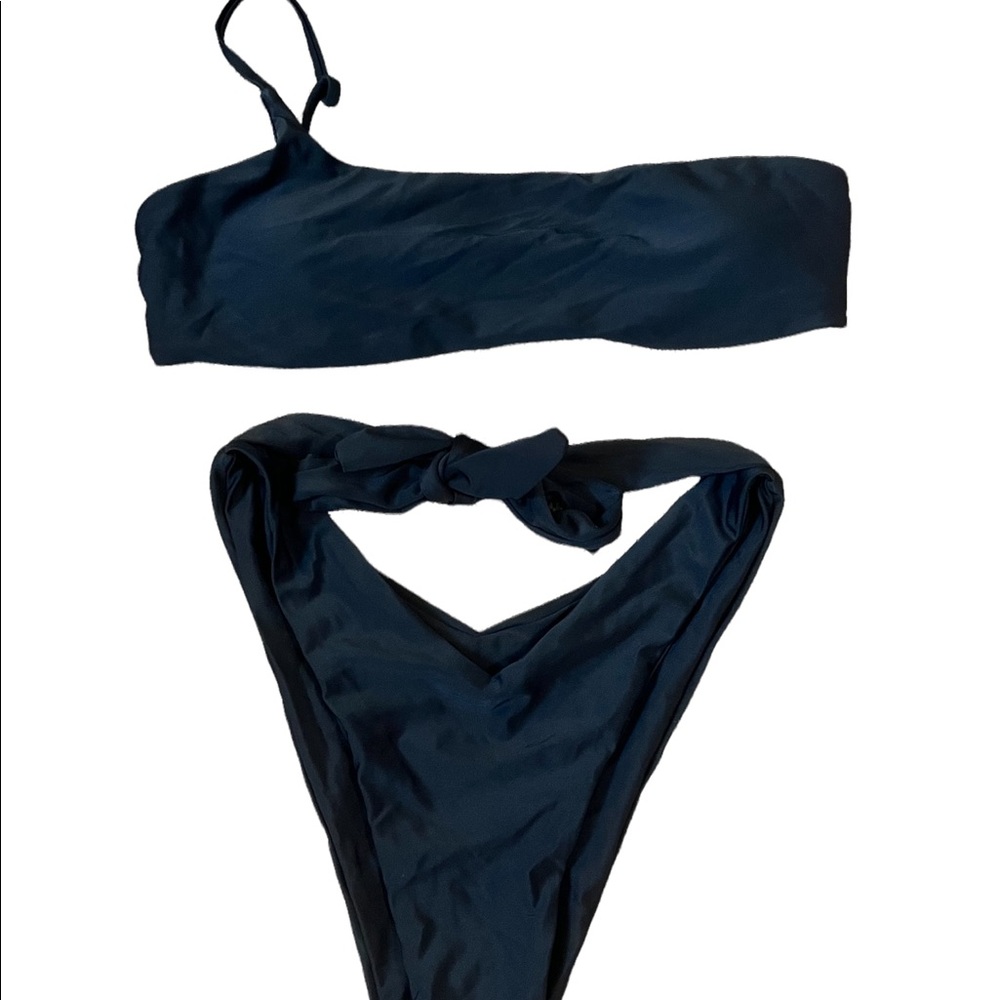 One Shoulder Bandeau Bikini Set